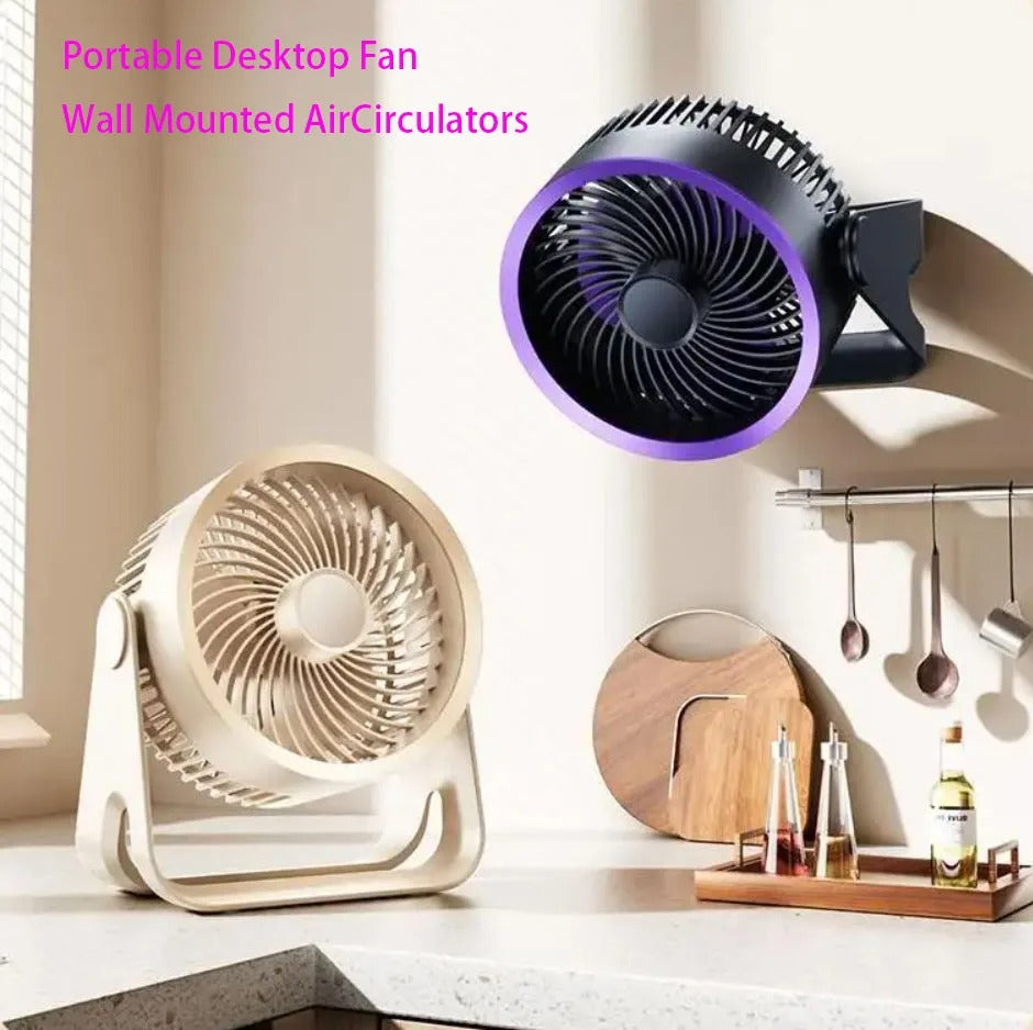 Quiet Wireless Desk Fan Offices Gaming Setups