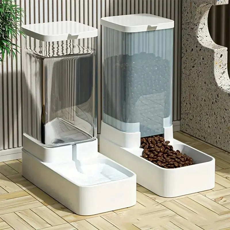 1pc/2pc Automatic Dog Feed & Water Dispenser Set
